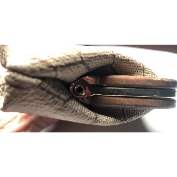 Christian Dior Rare Vintage Leather Monogram Kisslock Change Purse READ Descript - Picture 9 of 11